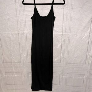 Wild Fable black v neck midi dress size XS